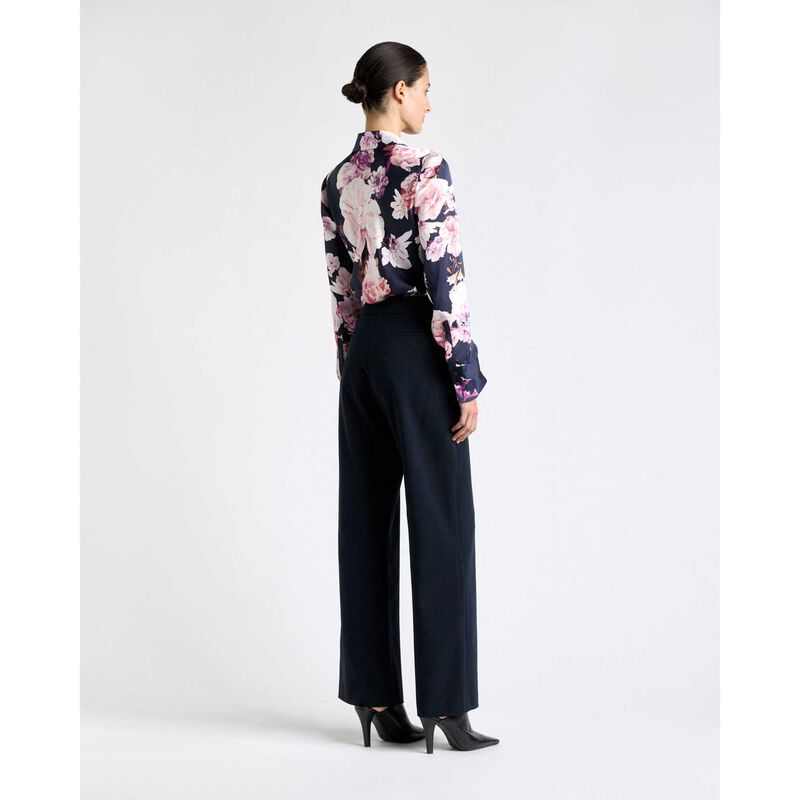 Cue Photographic Rose Satin Shirt image number 1
